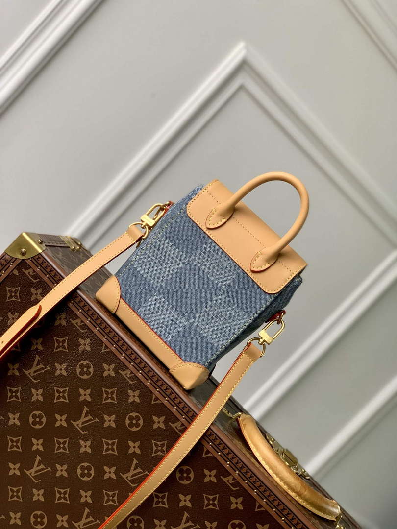LV N40751 Louis Vuitton Nano Steamer Small City Bag Blue
