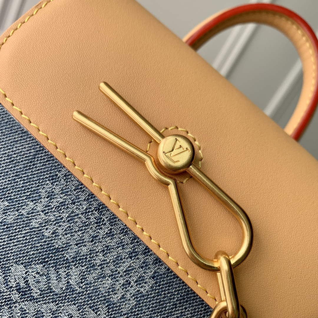 LV N40751 Louis Vuitton Nano Steamer Small City Bag Blue - Default Title - View 5