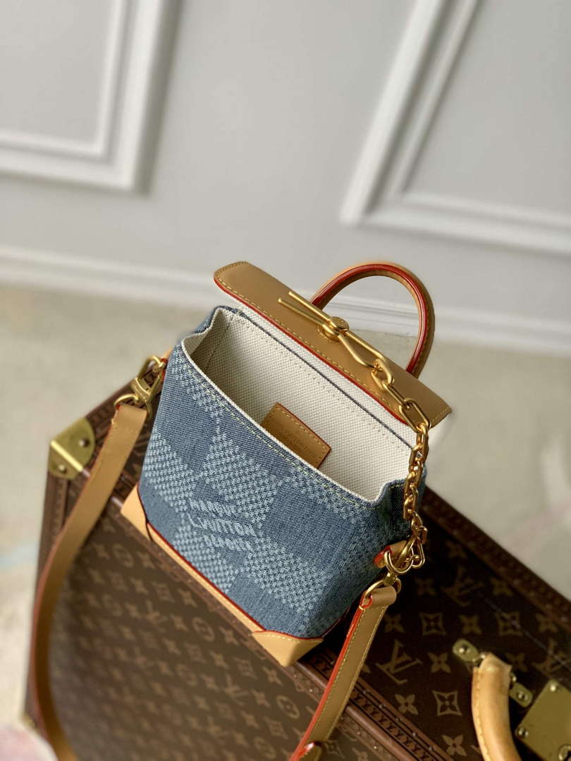 LV N40751 Louis Vuitton Nano Steamer Small City Bag Blue - Default Title - View 9
