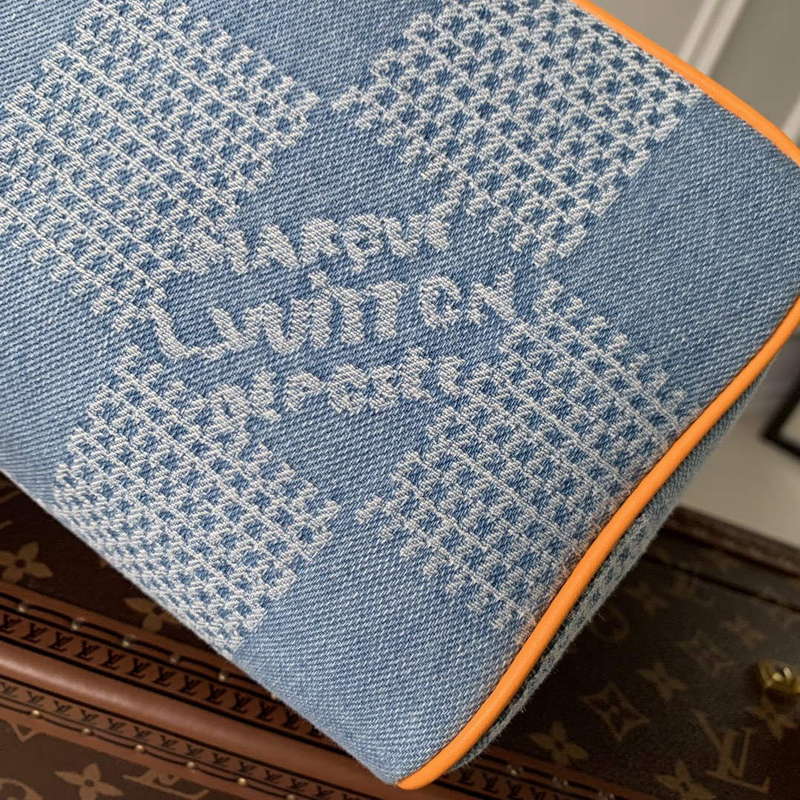 LV N40753 Louis Vuitton Locker Dopp Kit Bag Blue - Default Title - View 7