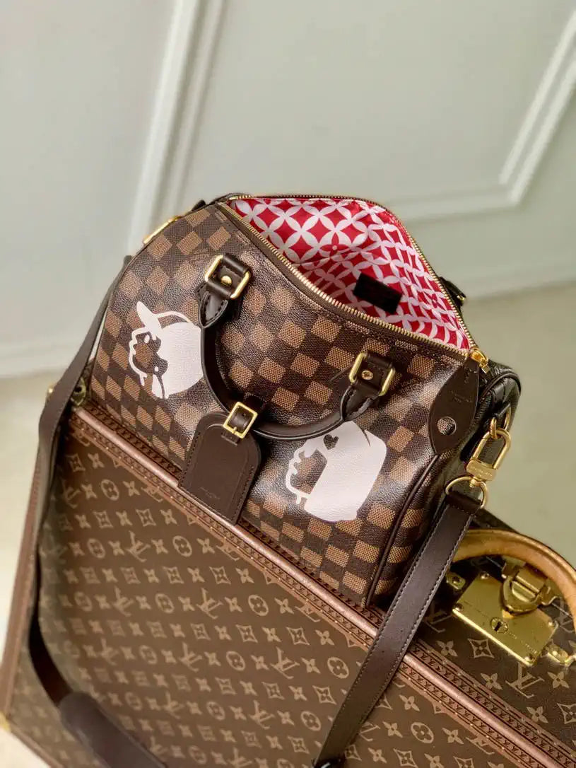 LV N40772 Louis Vuitton Speedy 25 Bandouliere Bag Damier Phriendship