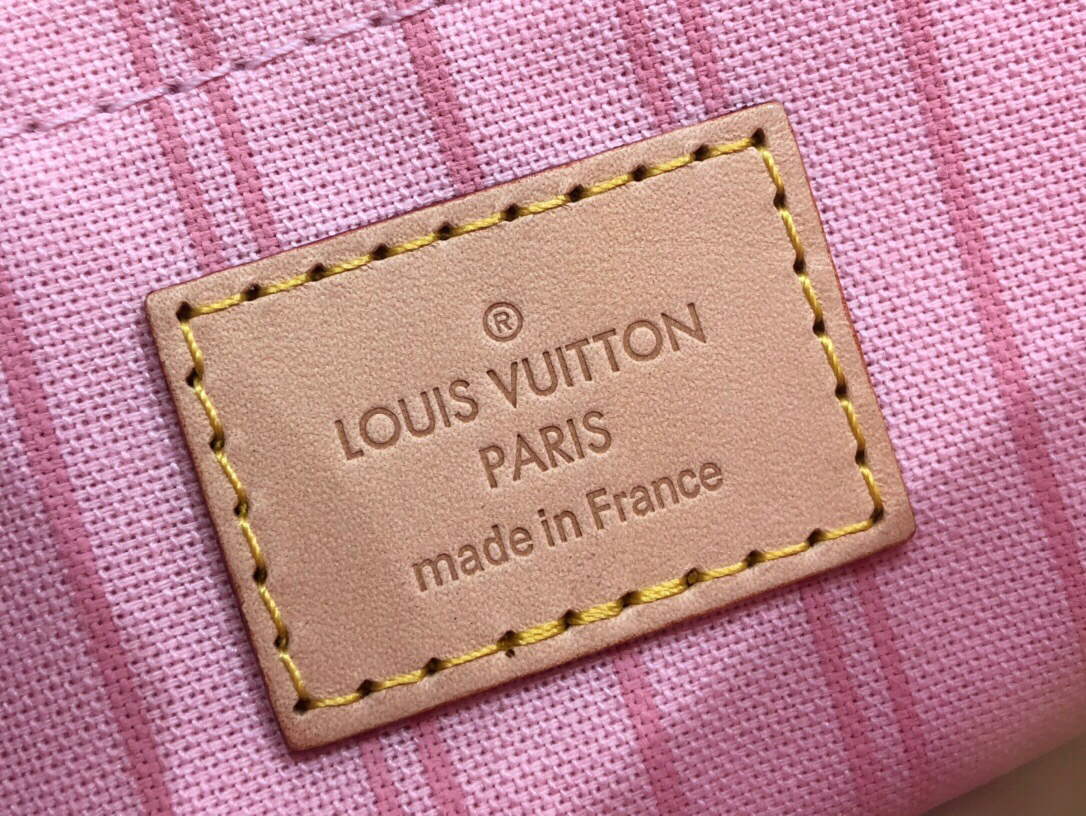 LV N41050 Louis Vuitton Neverfull MM Tote Bag Pink - Default Title - View 7