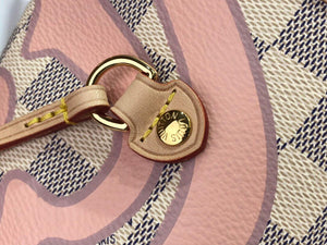 LV N41050 Louis Vuitton Neverfull MM Tote Bag Pink - Default Title - View 9
