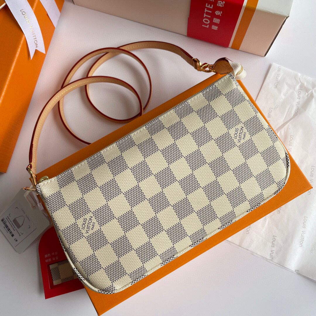 LV N41207 Louis Vuitton Pochette Accessoires Damier azur canvas - Default Title - View 2