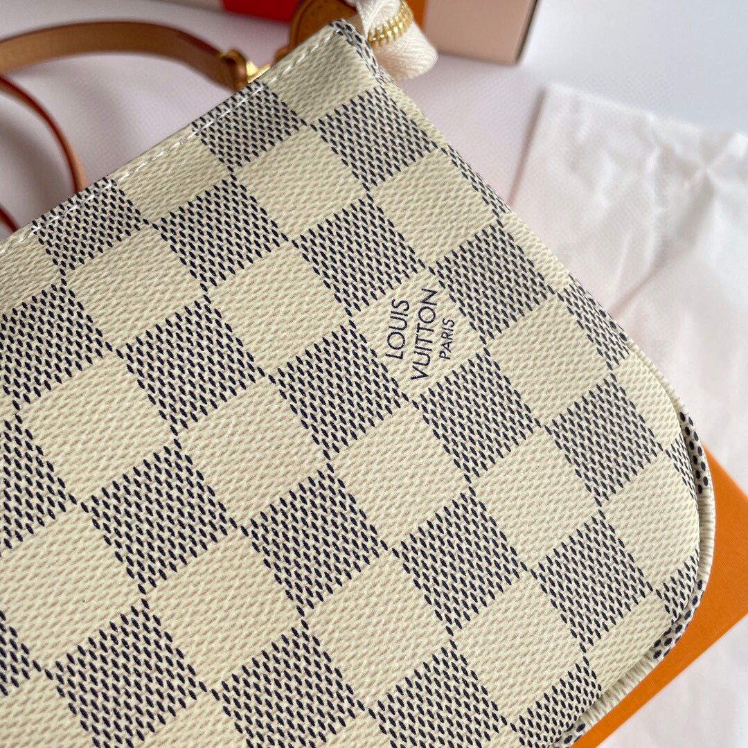 LV N41207 Louis Vuitton Pochette Accessoires Damier azur canvas - Default Title - View 4