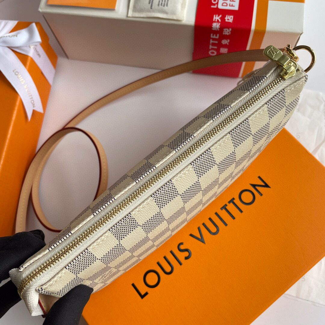 LV N41207 Louis Vuitton Pochette Accessoires Damier azur canvas - Default Title - View 7