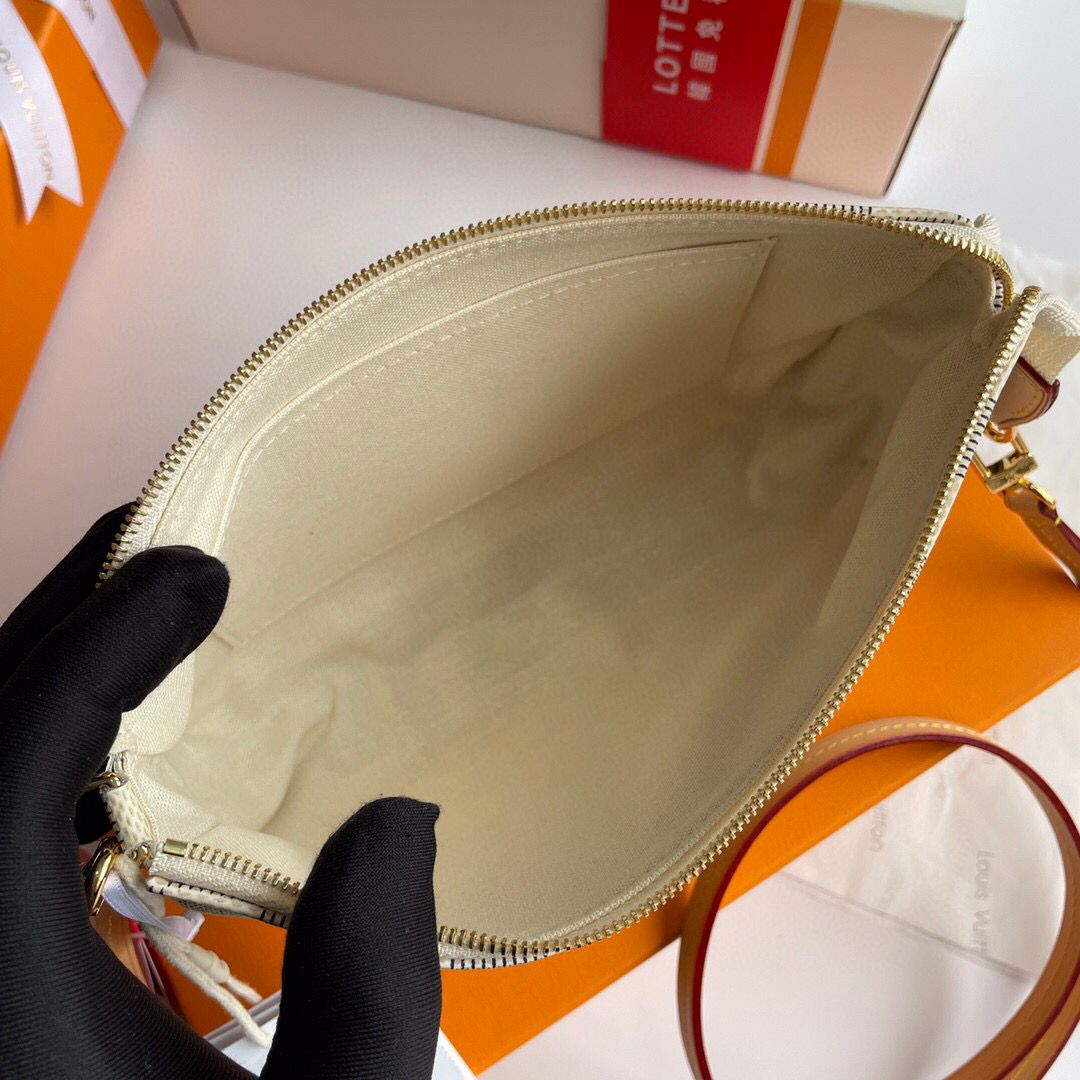 LV N41207 Louis Vuitton Pochette Accessoires Damier azur canvas - Default Title - View 9