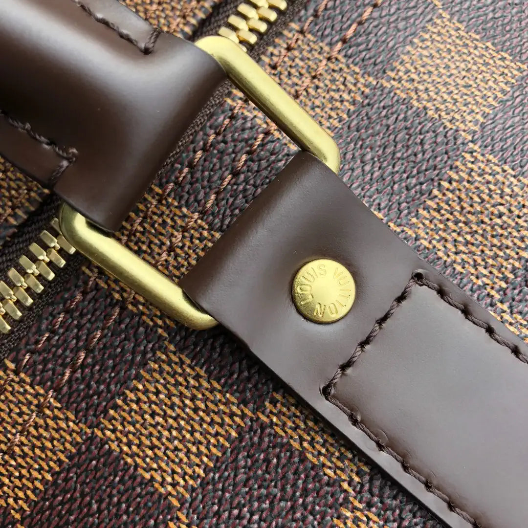 LV N41414 Louis Vuitton Keepall Bandouliere 55 Travel Bag Damier Ebene Canvas