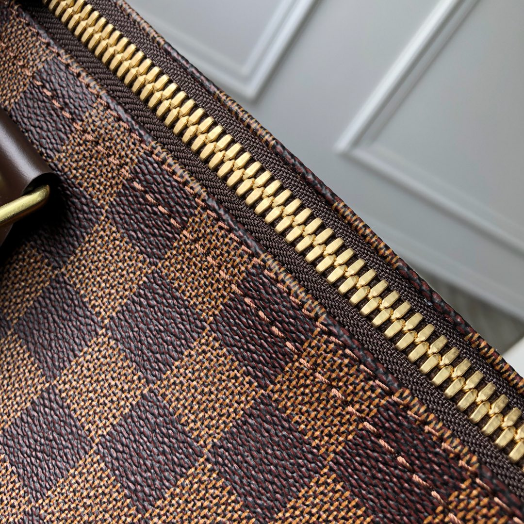 LV N41416 Louis Vuitton Keepall Bandouliere 50 Travel Bag Damier Ebene Canvas