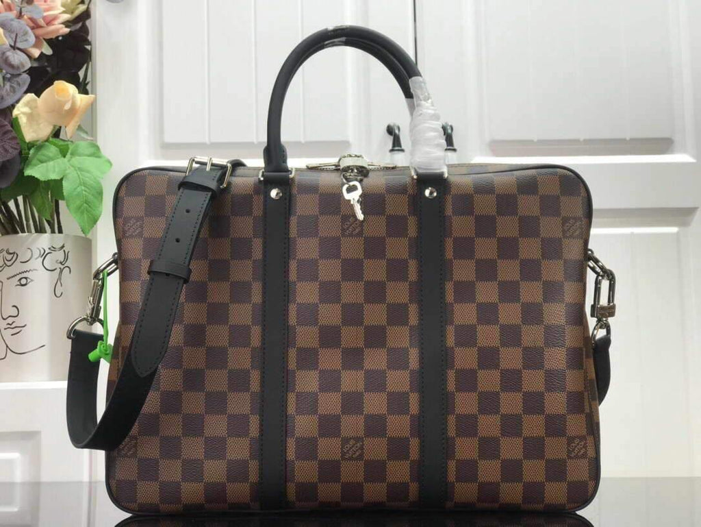 LV N41478 Louis Vuitton Porte Documents Voyage Pm Damier Ebene - luxibagsmall
