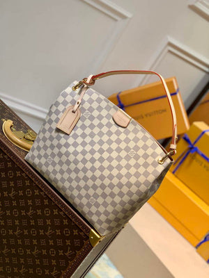 LV N42249 Louis Vuitton Graceful PM M43701 Damier Azur - Default Title - View 1
