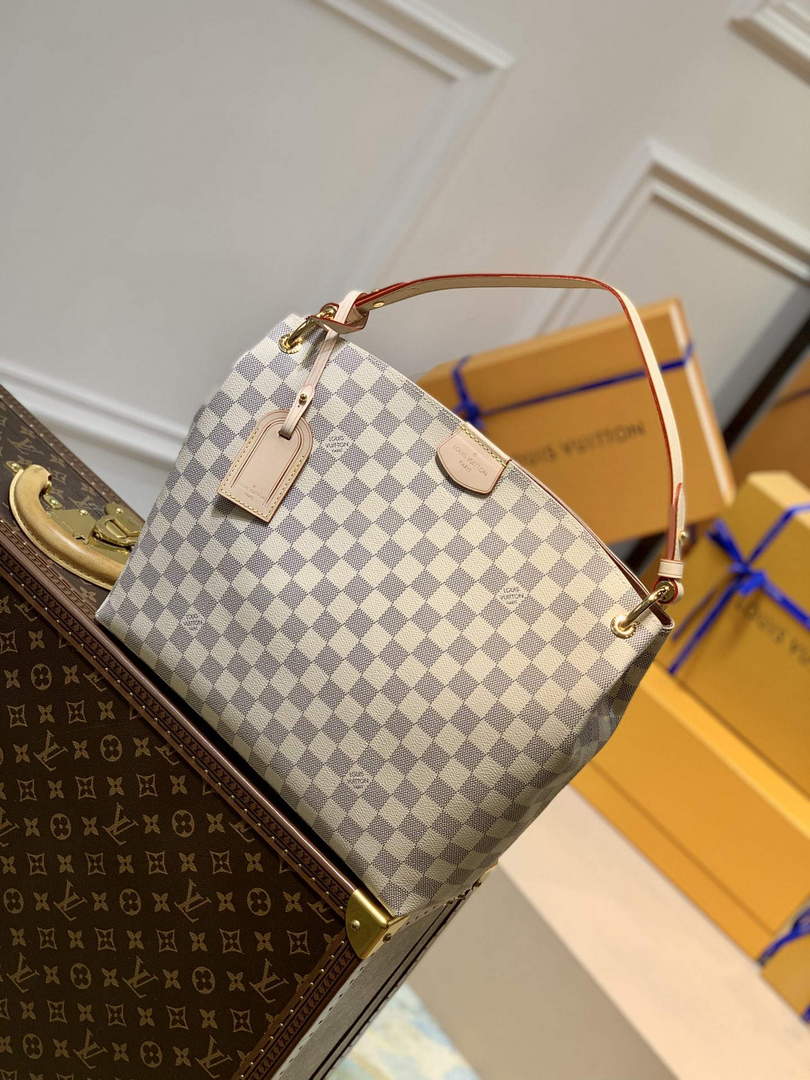 LV N42249 Louis Vuitton Graceful PM M43701 Damier Azur - Default Title - View 1