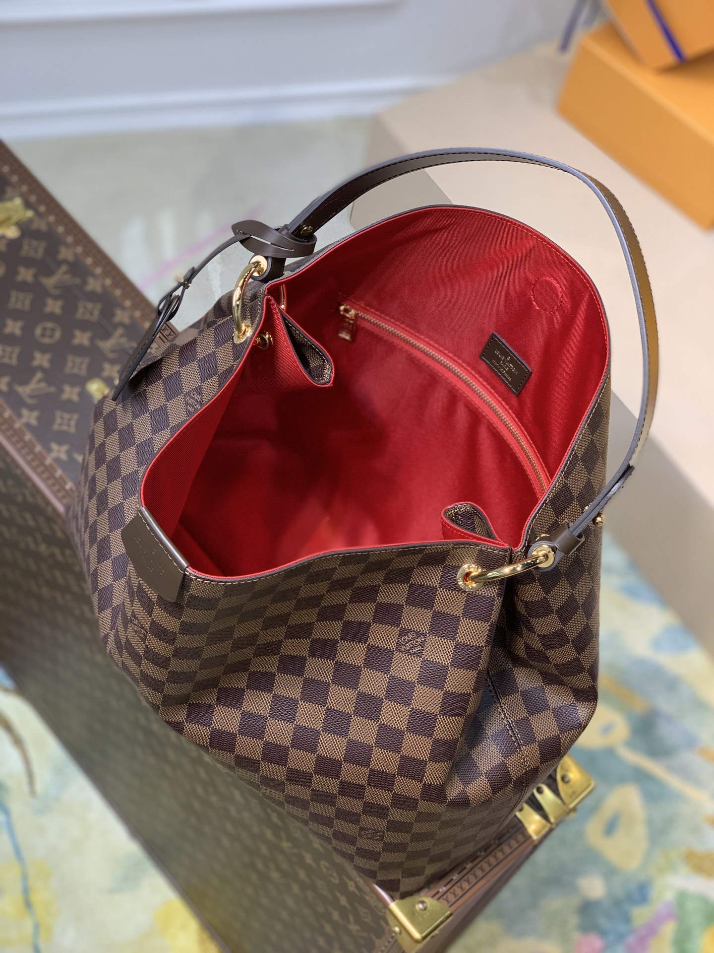 LV N44045 Louis Vuitton Graceful MM N42233 Damier Eb¨¨ne - Default Title - View 3