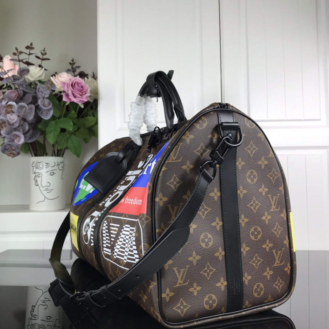 LV N44642 Louis Vuitton Keepall 50B Travel Bag Monogram - Default Title - View 2