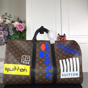 LV N44642 Louis Vuitton Keepall 50B Travel Bag Monogram - Default Title - View 3
