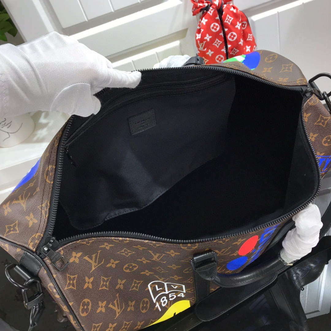 LV N44642 Louis Vuitton Keepall 50B Travel Bag Monogram - Default Title - View 9