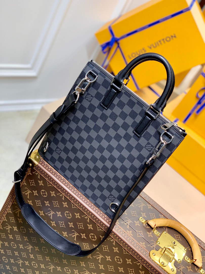 LV N45276 Louis Vuitton Sac Plat Messenger Bag Black - Default Title - View 2