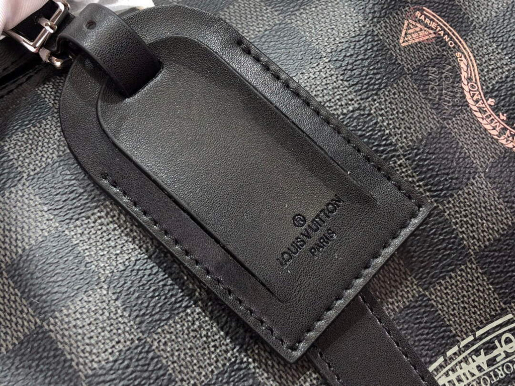 LV N45281 Louis Vuitton Keepall 50B Travel Bag Black