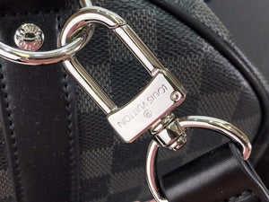 LV N45281 Louis Vuitton Keepall 50B Travel Bag Black - Default Title - View 9