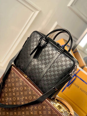 LV N45288 Louis Vuitton Sirius Briefcase Bag Black - Default Title - View 1
