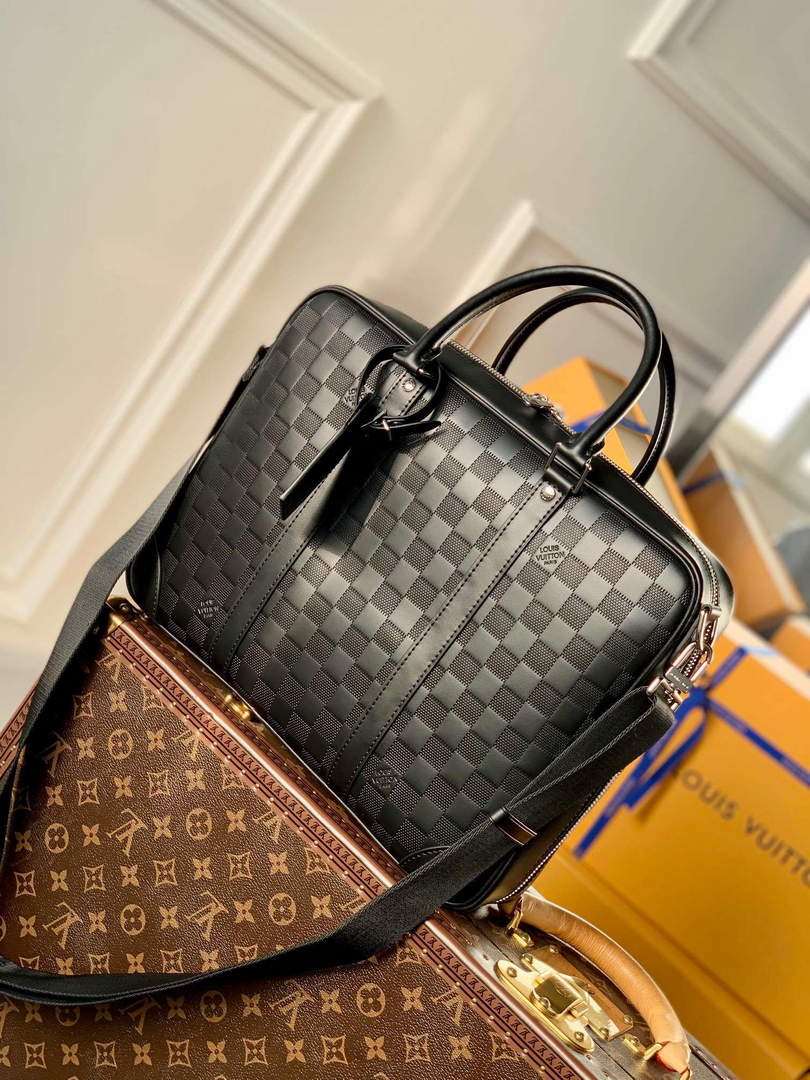 LV N45288 Louis Vuitton Sirius Briefcase Bag Black - Default Title - View 1