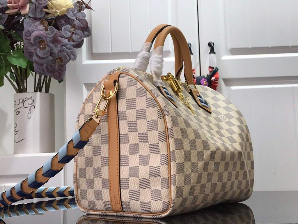 LV N50054 Louis Vuitton Speedy Bandouliere 30 Handbag Blue