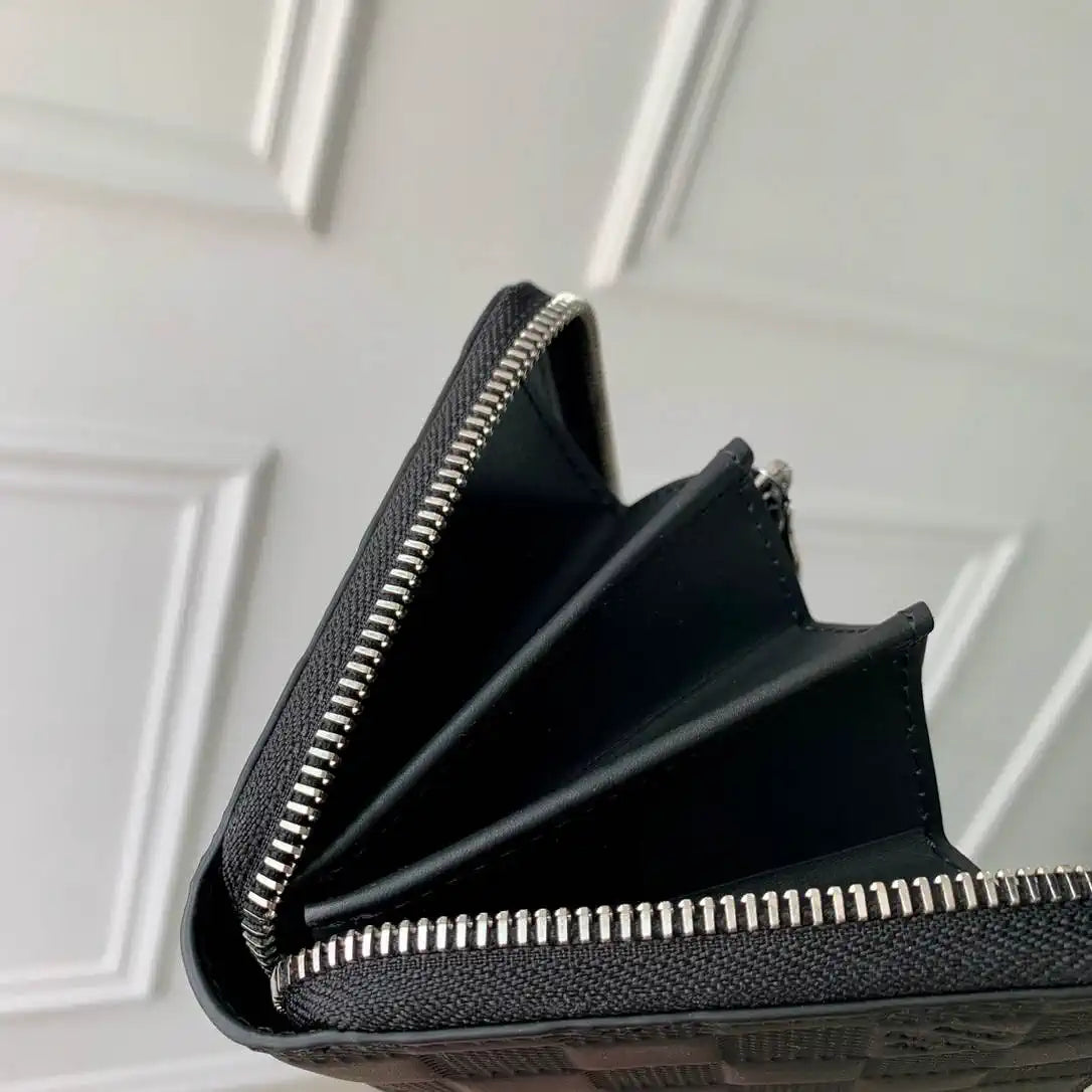 LV N60003 Louis Vuitton Zippy Wallet Damier Black