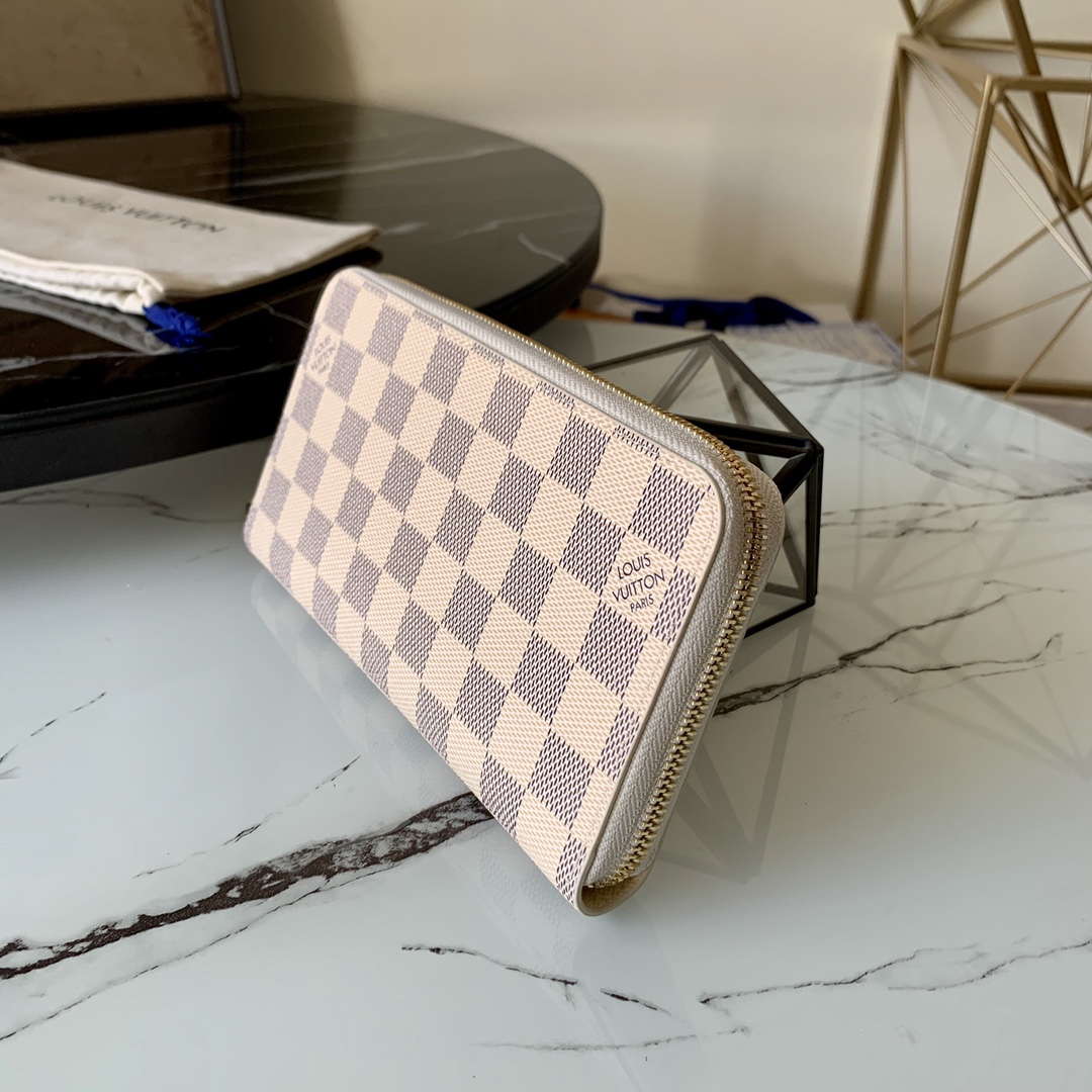 LV N63503 Louis Vuitton Zippy Wallet Damier Azur - Default Title - View 2
