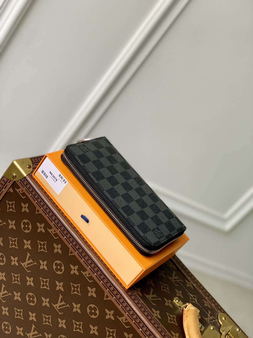 LV N63503 Louis Vuitton Zippy Wallet Damier Black M63076 - Default Title - View 3