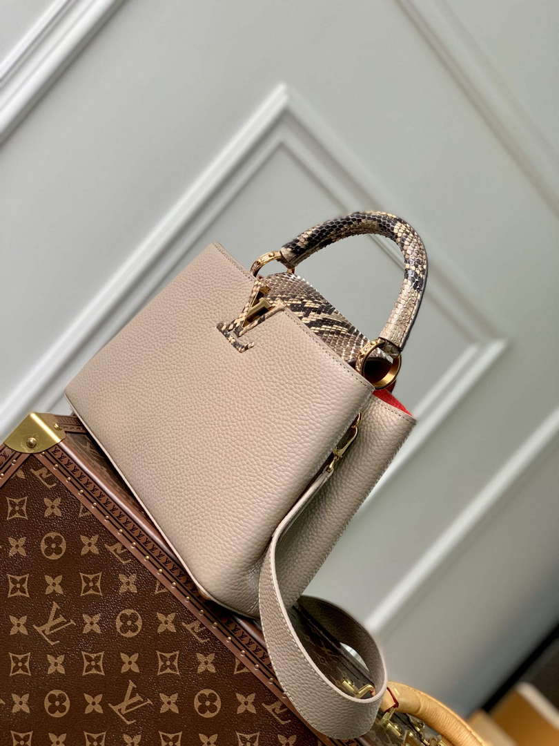 LV N80741 Louis Vuitton Capucines BB Handbag Light coffee - Default Title - View 3