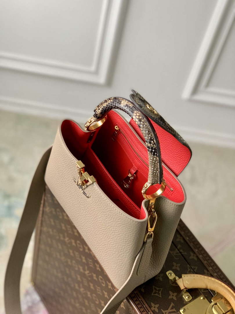 LV N80741 Louis Vuitton Capucines BB Handbag Light coffee