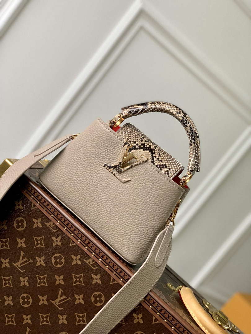 LV N80741 Louis Vuitton Capucines Mini Handbag Light coffee - Default Title - View 1