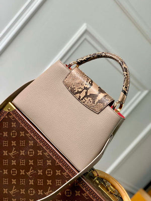 LV N80741 Louis Vuitton Capucines MM Handbag Light coffee - Default Title - View 2