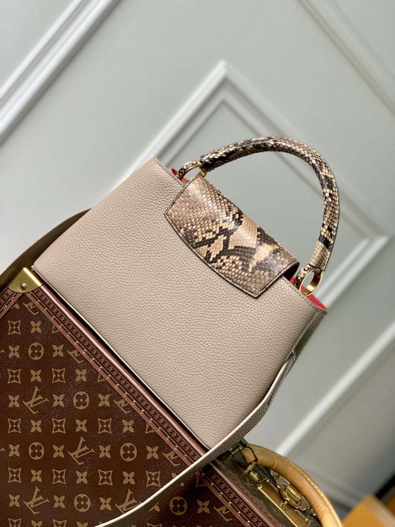 LV N80741 Louis Vuitton Capucines MM Handbag Light coffee - Default Title - View 2