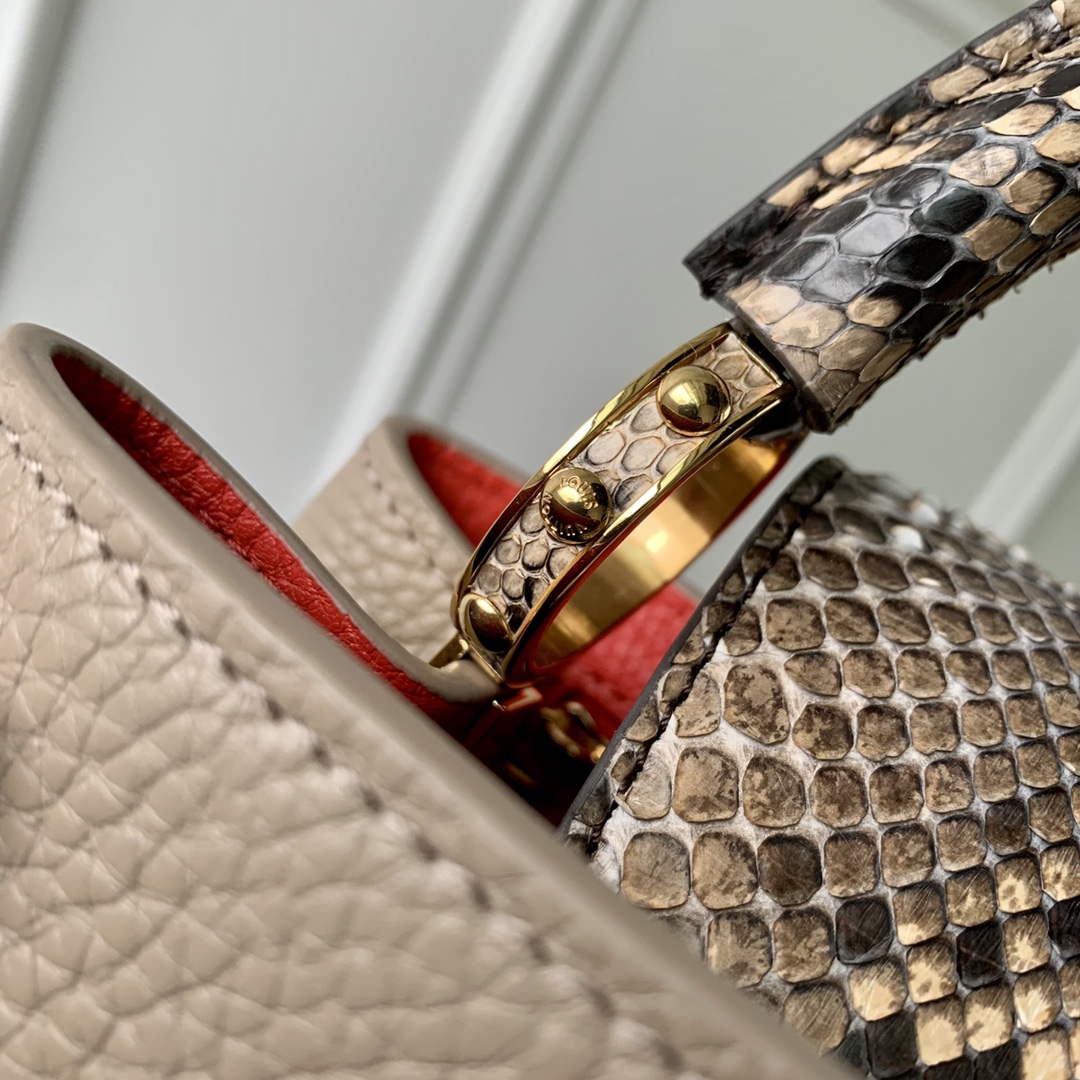 LV N80741 Louis Vuitton Capucines MM Handbag Light coffee - Default Title - View 7