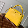LV N81196 Louis Vuitton Capucines MM Handbag Yellow - Default Title - View 1