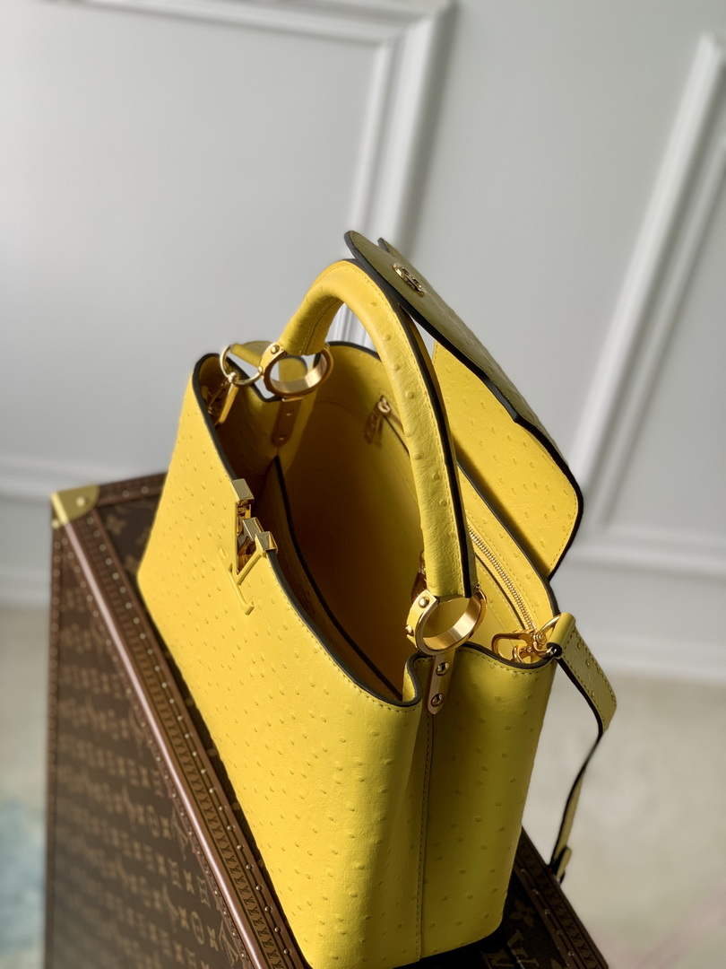LV N81196 Louis Vuitton Capucines MM Handbag Yellow - Default Title - View 8