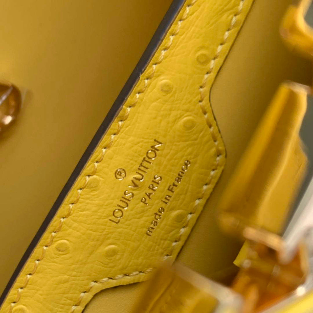 LV N81196 Louis Vuitton Capucines MM Handbag Yellow