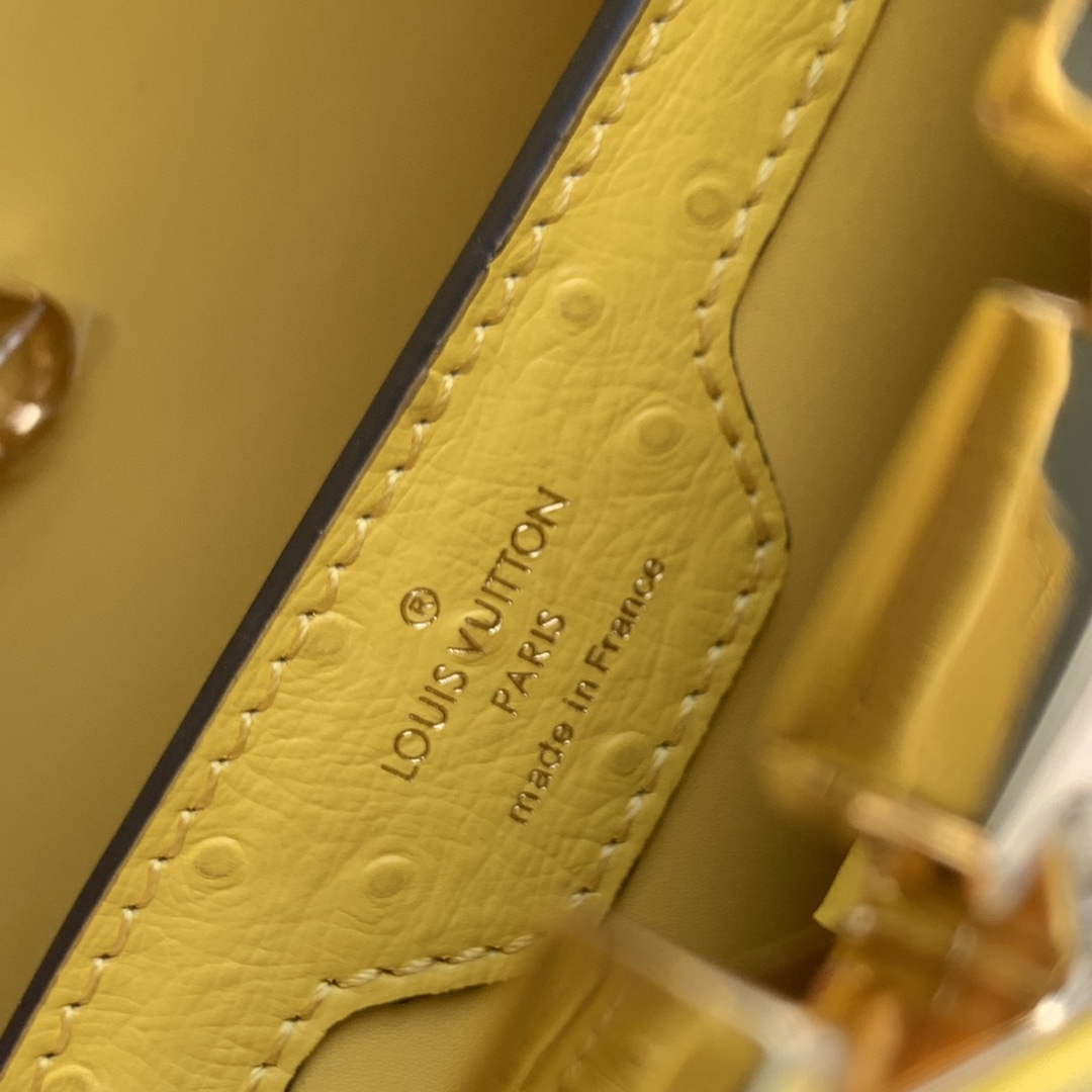 LV N81196 Louis Vuitton Capucines MM Handbag Yellow - Default Title - View 9