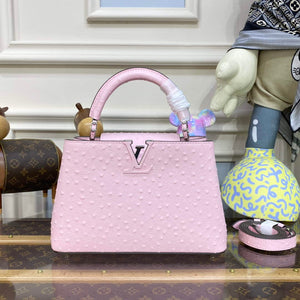 LV N81279 Louis Vuitton Capucines BB Handbag Rose Calypso - Default Title - View 1
