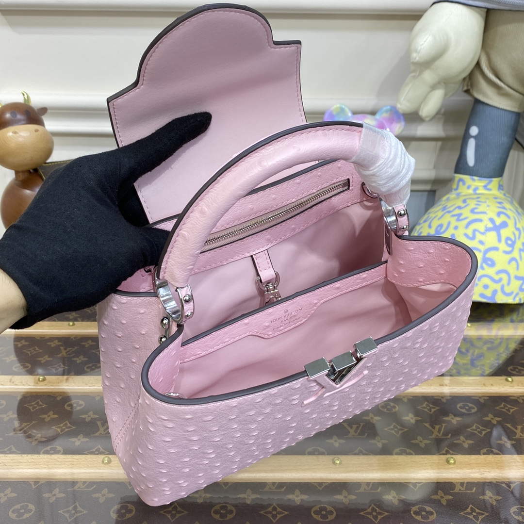 LV N81279 Louis Vuitton Capucines BB Handbag Rose Calypso - Default Title - View 9