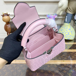 LV N81279 Louis Vuitton Capucines Mini Handbag Rose Calypso - Default Title - View 10