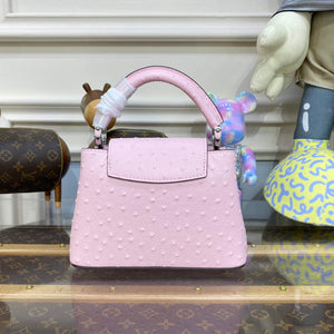 LV N81279 Louis Vuitton Capucines Mini Handbag Rose Calypso - Default Title - View 3