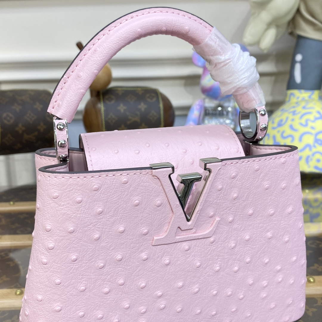 LV N81279 Louis Vuitton Capucines Mini Handbag Rose Calypso - Default Title - View 6