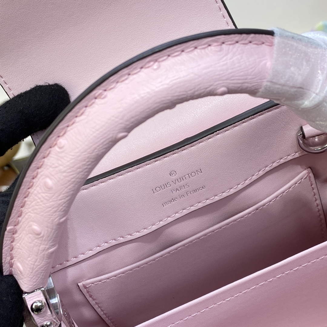 LV N81279 Louis Vuitton Capucines Mini Handbag Rose Calypso - Default Title - View 9