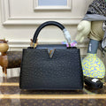 LV N81279 Louis Vuitton Capucines MM Handbag Black - Default Title - View 1