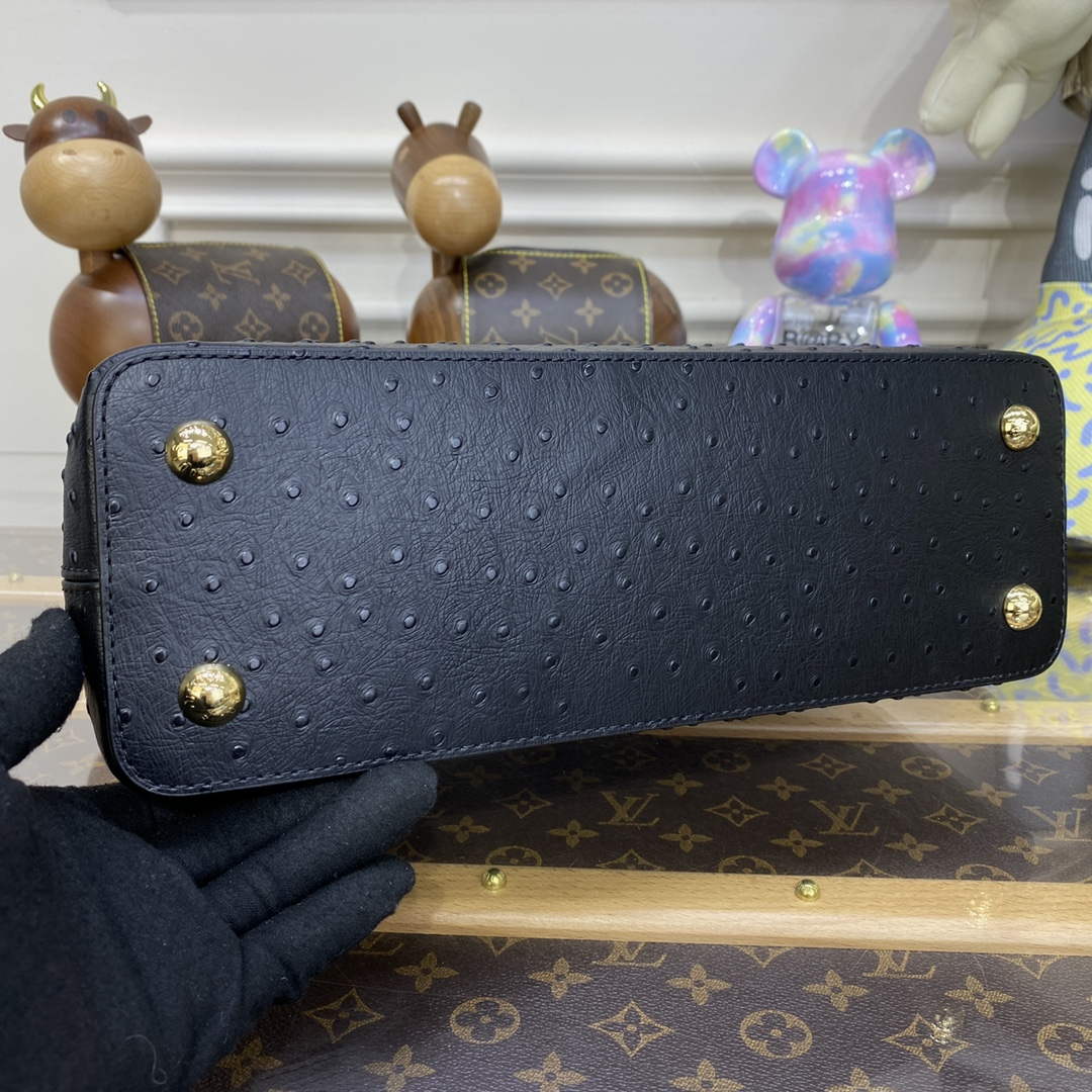 LV N81279 Louis Vuitton Capucines MM Handbag Black - Default Title - View 4