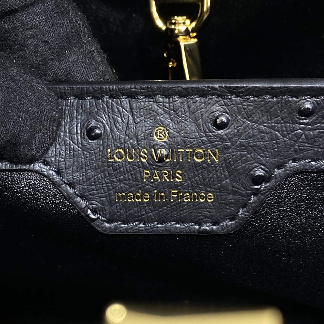 LV N81279 Louis Vuitton Capucines MM Handbag Black - Default Title - View 7