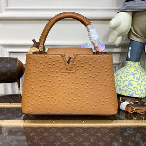 LV N81279 Louis Vuitton Capucines MM Handbag Brown - Default Title - View 1