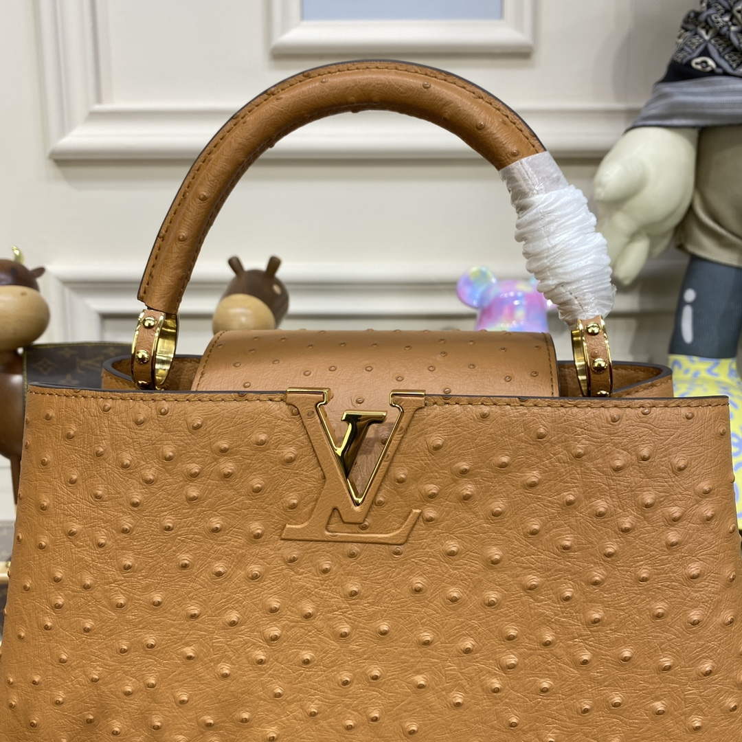 LV N81279 Louis Vuitton Capucines MM Handbag Brown - Default Title - View 5